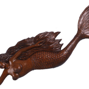 Swimming Wall Mermaid Wood Finish